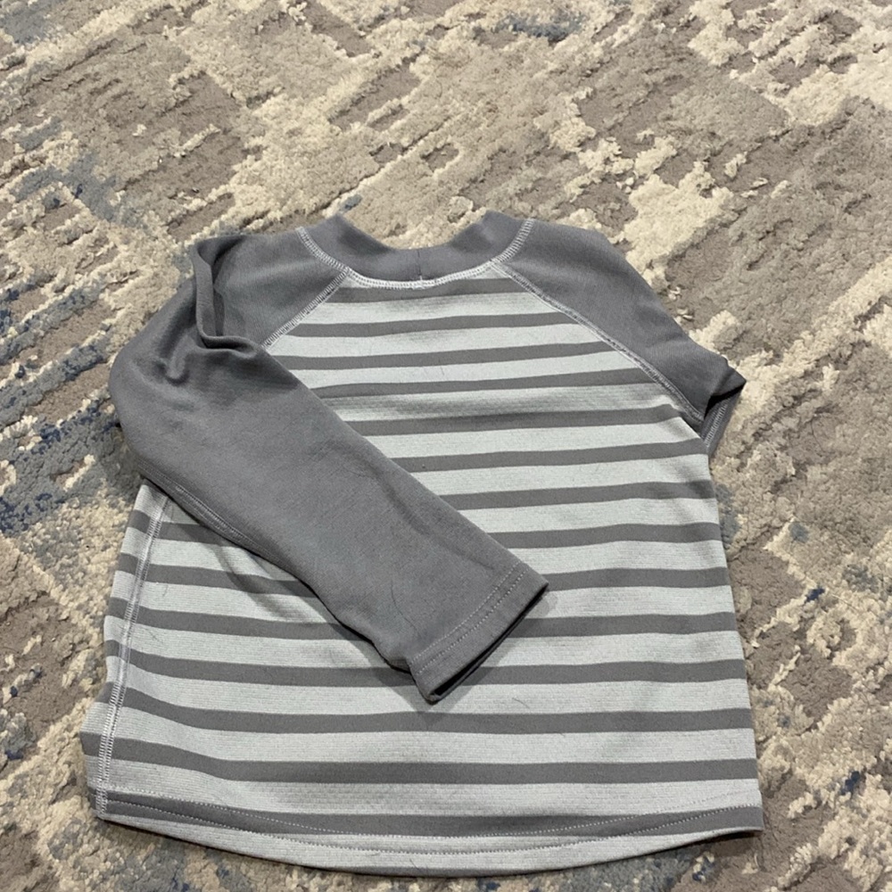 Patagonia base layer top grey stripes long sleev